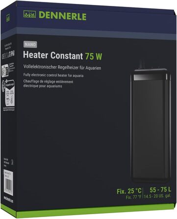 Dennerle Nano Heater Constant 75 Вт – електронний нагрівач для акваріумів 55-75 л