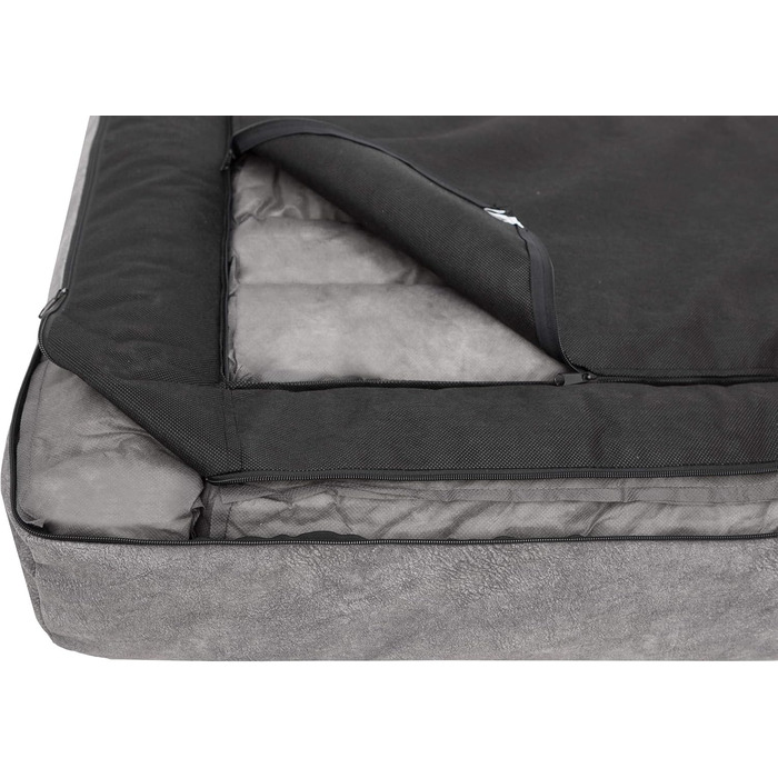 Килимок для собак та котів, лежанка для тварин, лежанка для собак, килимок для собак, матрац для собак, лежанка-софа (XL, 100 x 66 см, сірий)