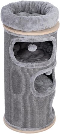 Дряпка для котів Natural Paradise Primrose | Стабільна дряпка з міцного сизалю | Сірий колір (XXL, 110 см)