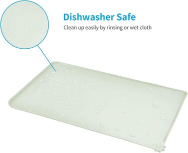 Силіконовий килимок для годування собак та котів AUDWUD, водонепроникний, антиковзний, 53x38 см, бежевий