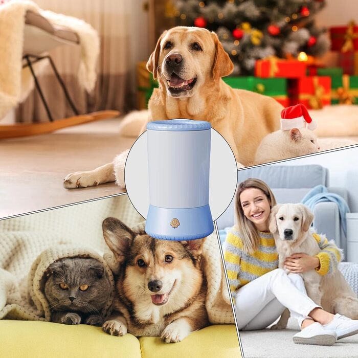 Електричний мийчик лап для собак, USB, силіконова щітка, для собак та котів (Blue)