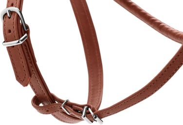 Нашийник для собак HUNTER Round & Soft Canadian UP, колір: Cognac, м'яка, еластична шкіра, оброблений край, не травмує шерсть, екологічний, Made in Germany, розмір: S/1 S/1 Cognac