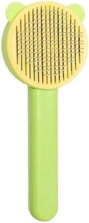 Гребінець для собак та котів зі сталевими голками, зелений - аксесуар для грумінгу