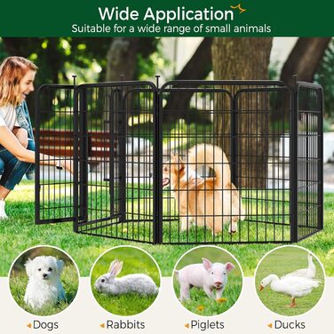Вольєр для собак Yaheetech 16-ти частинний, 80 см, для квартири та саду, збірка без інструментів