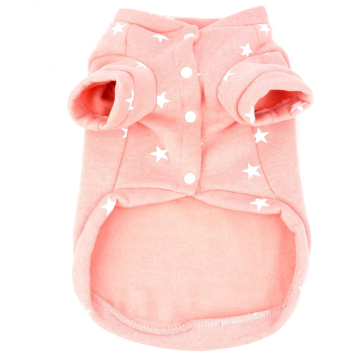 Теплий зимовий пуловер з зірочками для собак середніх та великих порід, м'який фліс, круглий вигин, рожевий колір, розмір 6XL