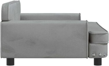 Крісло-ліжко для собак, м'яке ліжко для тварин, лежанка для маленьких собак та котів, сірого кольору, 90 x 53 x 30 см