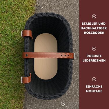 Фahrradkorb vorne - стильний велосипедний кошик на кермо, сумка для велосипеда - ідеально для покупок, маленьких собак до 8 кг - велосипедна сумка на кермо, кошик для собак на велосипеді - велосипедна сумка