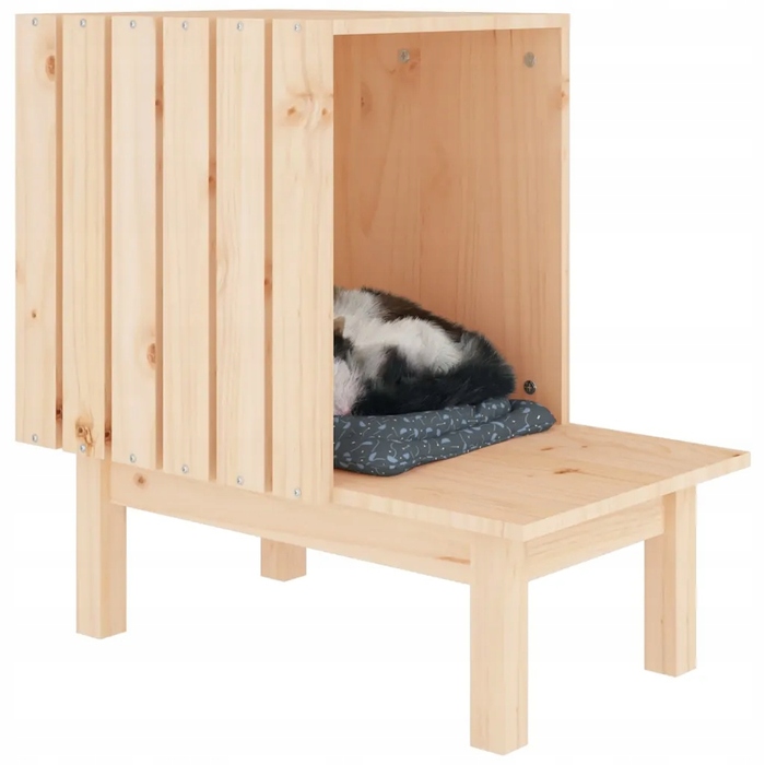 Будиночок для кота, 60x36x60 см, натуральне соснове дерево
