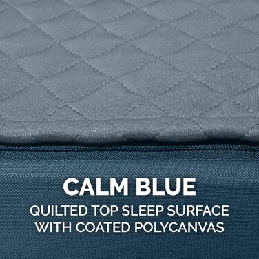 Гіркий собачий лежак Furhaven з водовідштовхувальним гелем, охолоджуючий, для великих/середніх собак, знімний, пральний чохол, до 25 кг, Indoor/Outdoor, логотип, матеріал Оксфордський поліканвас, матрац – (Cabrio Steppdecke (спокійний блакитний), L 102 x 