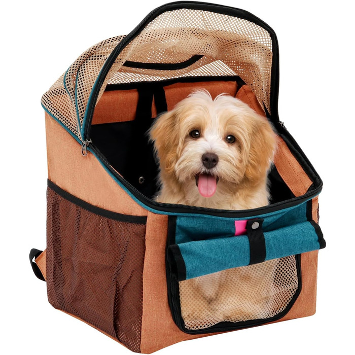 Корзина для собак на велосипед з сіткою, замок, 32x29x39 см, переноска для тварин, оранжева