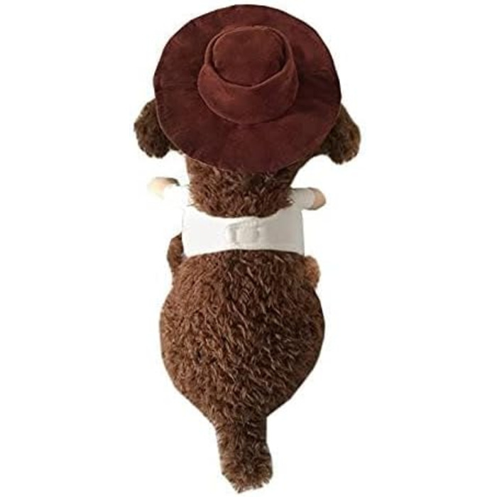 Костюм ковбоя для собак з капелюхом. Карнавальний костюм для собак та котів на Хелловін. Розмір XS