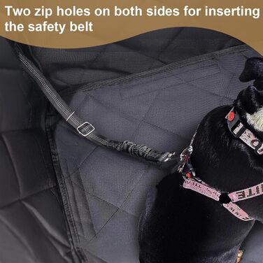 Автомобільний лежак для собак - переноска, чорний, з кріпленнями та ременем безпеки, для малих та середніх собак