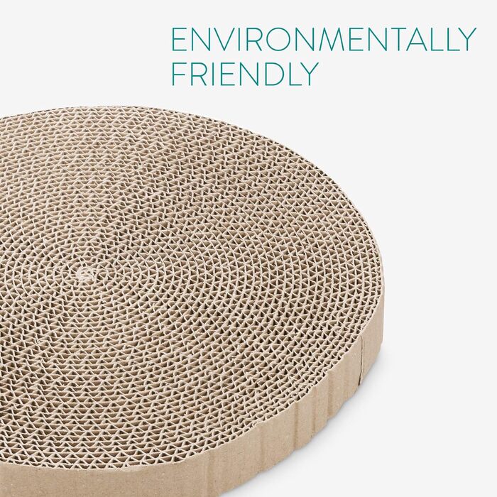 Набір з 2 картонних когтеточок для котів Navaris - круглі картонні килимки-когтеточки, коричневі