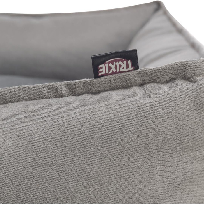 Ліжко для собак TRIXIE Leni, 60x50 см, пісок/сірий - зручне місце для сну з подушкою, кошик для собак середніх порід, неслизьке та пральне