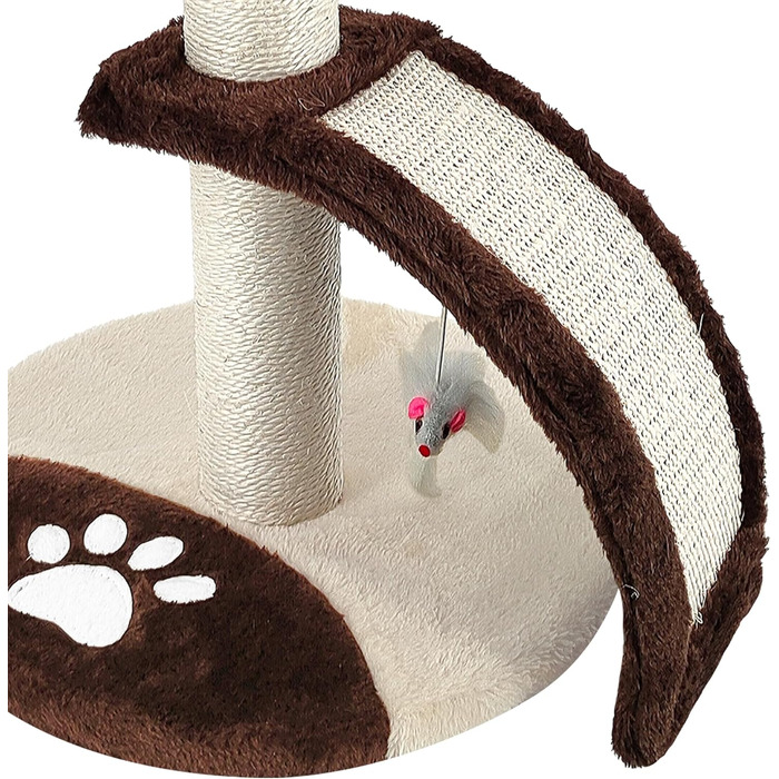 Дерев'яний кігтеточка для котів Beltom® Kratzbaum, 54 см, Коричнево-бежевий