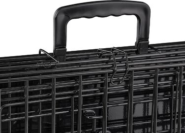 Клітка для собак Relaxdays: зручна переноска для дому та автомобіля, сталь, чорна (87x122x80 см)