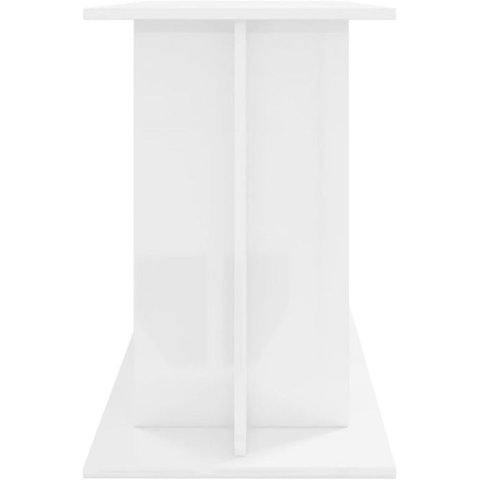 Тумба для акваріума Rantry 120x40x60 см, багатошарова деревина, білий глянець, для дому, вітальні та спальні