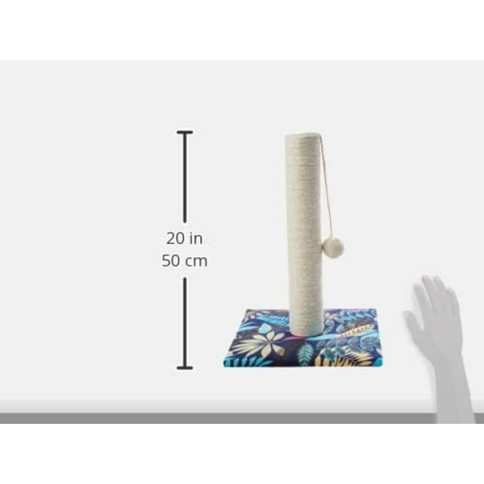 Драбина для котів Croci з картону, закрита коробка з двошаровою поверхнею для дряпання, 42x35x50 см, 1 шт. (Колір: Листя)