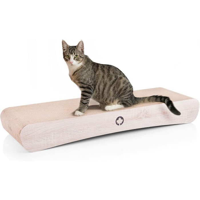 Котячий будиночок з гофрокартону з гофрокартону XXL 86 x 27 x 11,5 см, дизайн під дерево, хвиляста поверхня