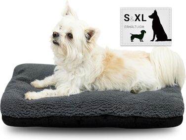 М'яке ліжко для собак та котів Zollner, сіре - 58x36 см, миється до 30°C, антиковзаючі підкладки