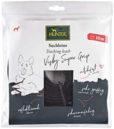 Hunter Visby Super Grip повідок для собак, плаваючий, світловідбивний, оранжевий, 20 мм, 5 м
