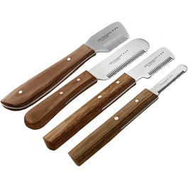 Набір триммерів для собак та котів: 4 частини, щітка, ножиці, тример для підшерстка, високоякісна сталь, для довгої та короткої шерсті