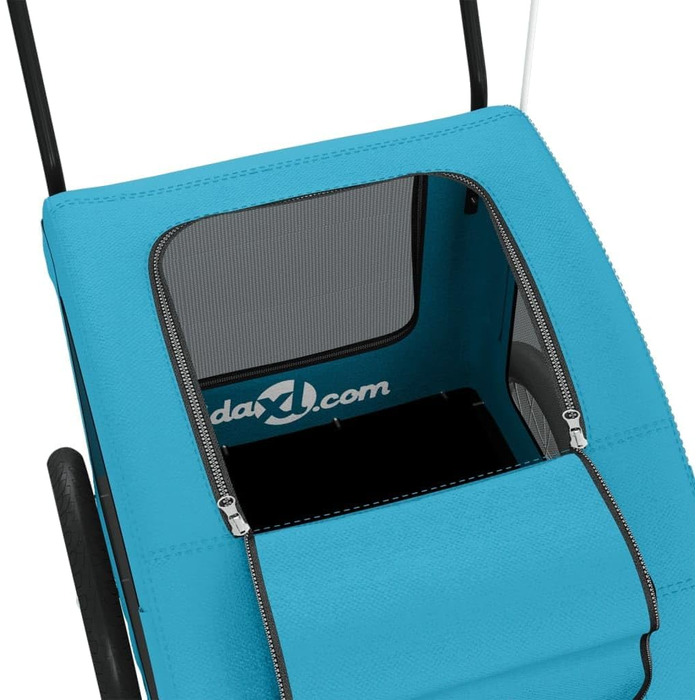 Причіп для собак vidaXL, блакитний, 45 кг, Oxford-Gewebe, з прапором та відбивачами