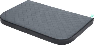 Ліжко для собак Hobbydog XXL Medico Lux, ортопедичне, штучна шкіра, чорне-сіре, 120x80 см