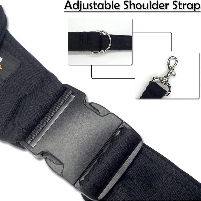 NATUYA Сумка-переноска для собак та котів, бавовняна, чорна, для прогулянок та подорожей