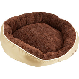 Лежак для собак Karlie Bett Chipz круглий, 73×70×20 см, коричневий