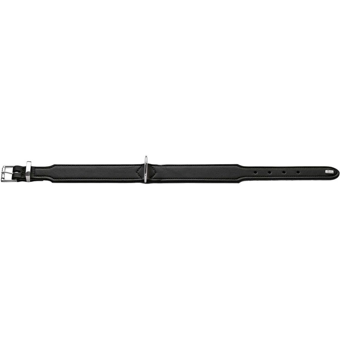 Шкіряний нашийник для собак HUNTER BASIC, чорний, розмір S-M (50 см)