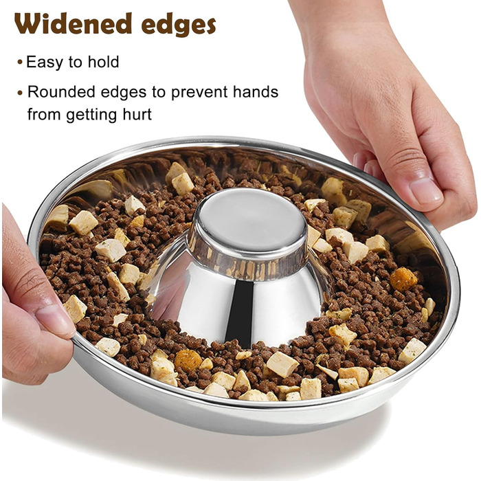 Набір з 4 мисок для собак Surmounty: миски для корму та води з нержавіючої сталі, для середніх та великих собак, годівниця для собак, котів та інших домашніх тварин