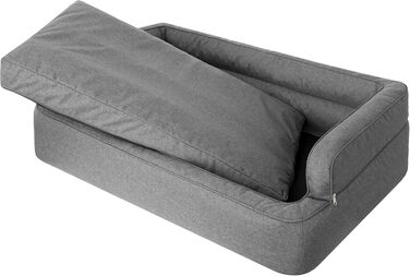 Крісло-ліжко для собак та котів, ліжко для тварин, знімний чохол, графіт, XXL (117x79 см)