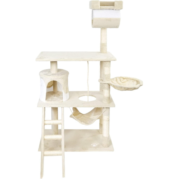 Дряпальня для котів Wiltec 141 см: кігтеточка, будиночок, гамак, ліжко