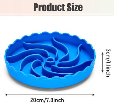 Набір мисок протиковзаючих для собак та котів, силіконові, slow feeder з присосками, неслизькі, легкі в очищенні, для цуценят, маленьких та середніх собак