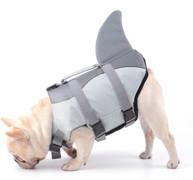 Рятувальний жилет для собак Hifrenchies у вигляді акули, розмір M (для Французького бульдога)