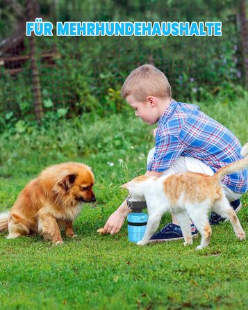 Складана пляшка для води для собак Lesotc, 520 мл, блакитна - для прогулянок, подорожей, кемпінгу