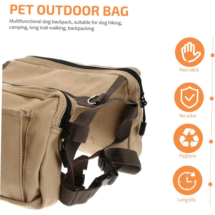 Сумка для собак Gatuida: хакі, для середніх та великих собак, регульована, 2 кишені, для подорожей та кемпінгу