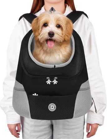 Рюкзак для тварин Adiwo з сітчастим вікном, дихаючий, легкий, для собак та котів (до 7,5 кг), портативний, складаний, дизайн 