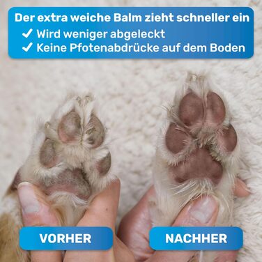 Балсам для лап собак та котів BluePet Schnelleinziehender, 50 мл. Зцілює та регенерує сухі, потріскані лапи та ніс. Містить арніку, календулу та ши. Ідеальний для догляду за лапами та носом.