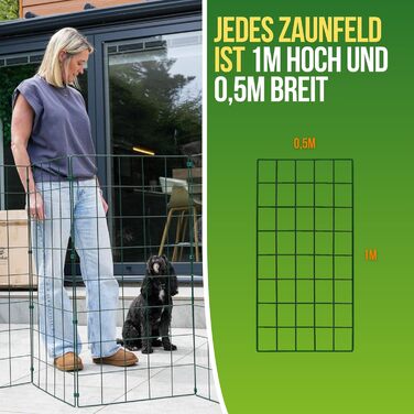 Захисний загін для собак Conka Pets – сітчастий дріт, 1 м заввишки, надійний, для середніх та великих собак. Легкий, складаний, мобільний – закриває проміжки до 1,5 м