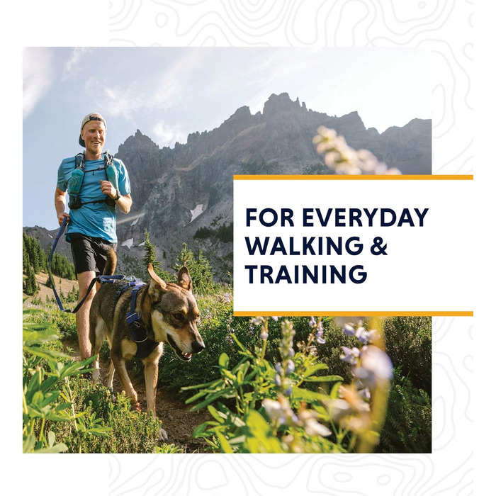 Шлея для собак RUFFWEAR Front Range, світловідбиваюча, з м'якою підкладкою, проти ривків, синя, розмір XS
