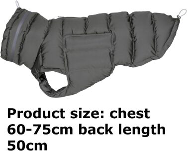 Зимовий теплий одяг для собак - куртка з поліестеру, 75 см | Тепла верхня одяг для собак маленьких, середніх та великих порід, стійка до холоду, модний одяг для активного відпочинку | Зимовий одяг для собак
