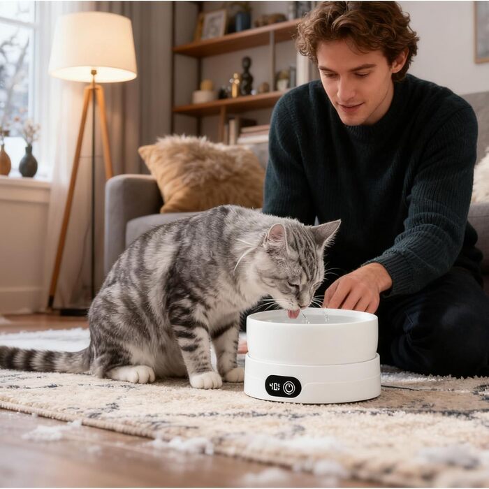 Обогріваний миска для котів | Миска для води для зими та холодної погоди - Термічна миска для води для котів, курей, качок, тварин, цуценят та кошенят