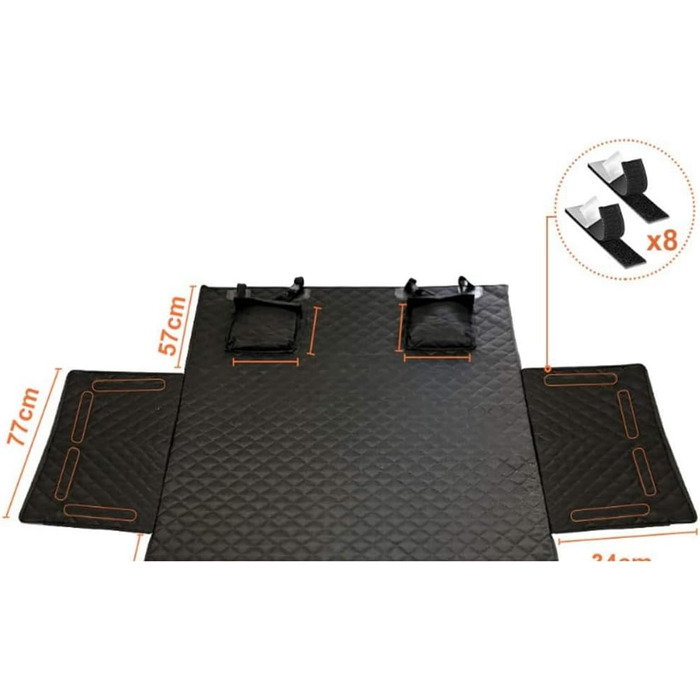 Захист для багажника автомобіля для собак Opel Grandland X 2017-2022, водовідштовхувальний, стійкий до подряпин, з захистом бокових стінок та краю вантажного люка