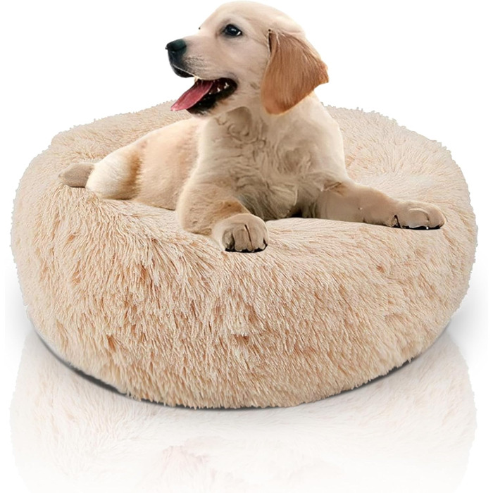 DEFACTO Лежанка для собак, подушка для собак з імітацією льону, лежанка-кошик, підняті бортики, неслизьке дно. Розмір XXL (100x100 см), Бежевий