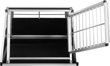 Транспортний бокс Transportbox N59 для собак, алюміній, 82x98x65 см, з аварійним виходом та захистом бампера