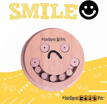 Інтерактивна дерев'яна іграшка для собак Smile – розвиваюча іграшка для домашніх тварин