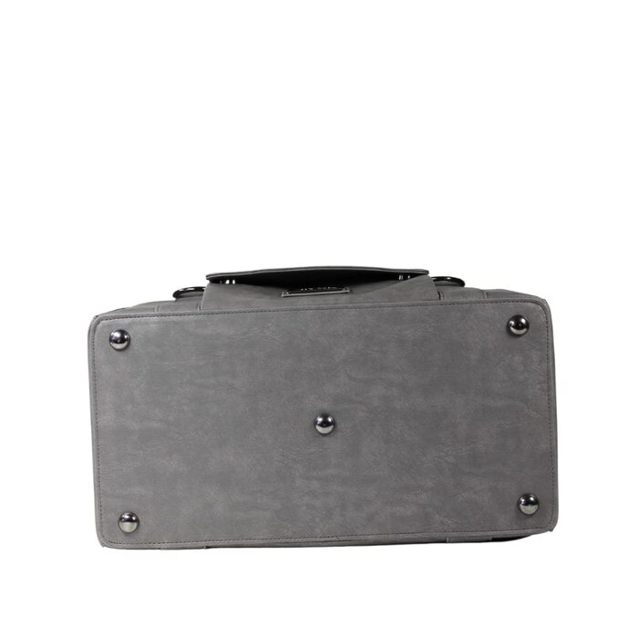 Сумка для собак MYXA Classi, переноска для собак, авіапереноска з знімною сіткою на даху (Сірий Океан, з кишенею)