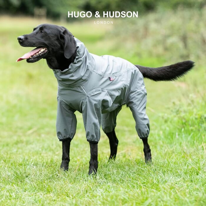 Відбиваюча куртка для собак Hugo & Hudson з капюшоном, вітрозахисний зимовий одяг, помаранчевий (сірий, L55)